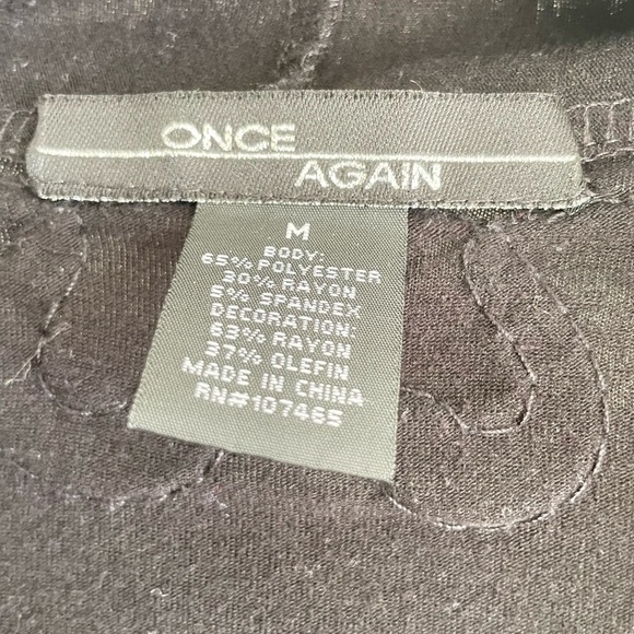 Once Again black/white detailed cardigan,. Size M Excellent condition. - Picture 5 of 10